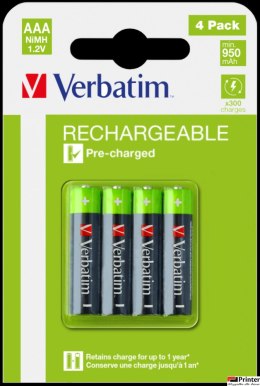 Akumulatory VERBATIM HR3 AAA 950 mAh BLISTER 4szt. 49514