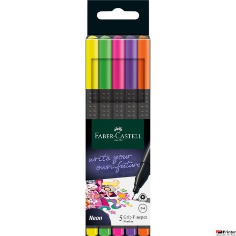 Cienkopis GRIP mix kolor neon (5 szt.) FC151603 FABER CASTEL