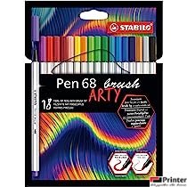 Cienkopis PEN 68 brush 18 wit ARTY 568/18-21-20