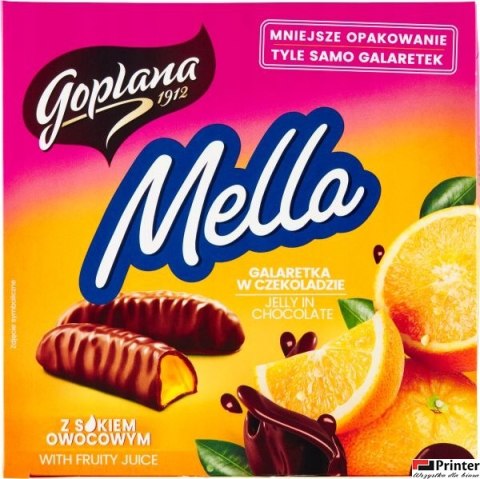 Galaretka GOPLANA MELLA o smaku pomarańczowym w czekoladzie 190g Galaretka GOPLANA MELLA o smaku pomarańczowym w czekoladzie 190g