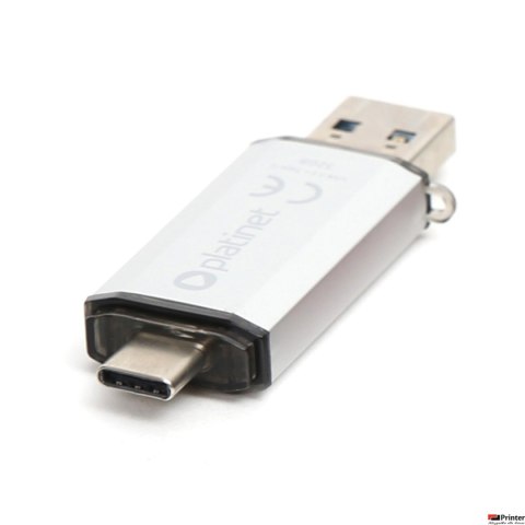 Pendrive USB 3.0 + Type-C 32GB SILVER PLATINET PMFC32S