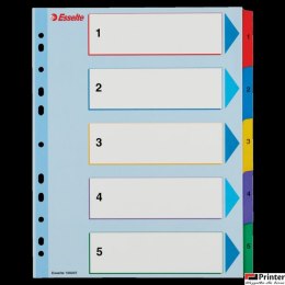 Przekładki kartonowe MYLAR A4 MAXI 1-5 ESSELTE 100207