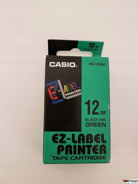 Taśma do drukarek XR 12GN1 zielona CASIO Taśma do drukarek XR 12GN1 zielona CASIO