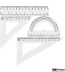 Zestaw geometryczny GR-031T, przezroczysty GRAND 130-1640