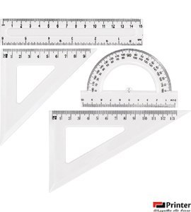 Zestaw geometryczny GR-031T, przezroczysty GRAND 130-1640 Zestaw geometryczny GR-031T, przezroczysty GRAND 130-1640