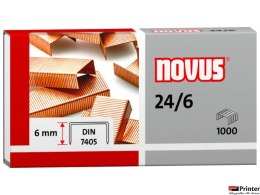 Zszywki miedziowane 24/6 1000szt NOVUS 040-0206