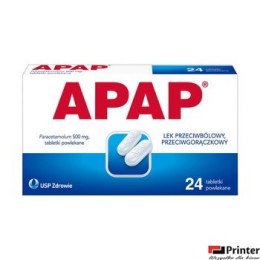 APAP, Paracetamol 500 mg, 24 tabletki