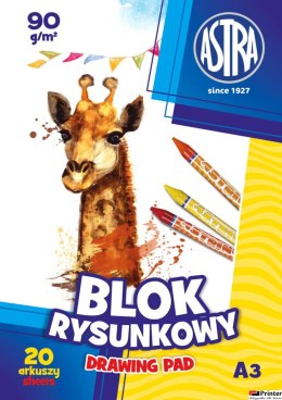 Blok rysunkowy ASTRAPAP A3 100g 20 ark, 106119002