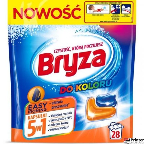 Kapsułki do prania BRYZA 28 sztuk do koloru 5w1 20743 Kapsułki do prania BRYZA 28 sztuk do koloru 5w1 20743