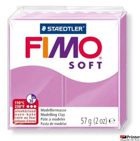 Kostka FIMO soft 57g, lawenda, masa termoutwardzalna, Staedtler S 8020-62