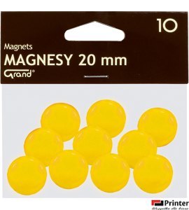 Magnes 20mm GRAND, żółty, 10 szt 130-1691