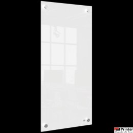 Mała podłużna szklana tablica suchościeralna Nobo Home 300x600mm, biała 1915603