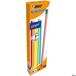 Ołówek z gumką BIC Evolution Stripes 646 HB , 8960342