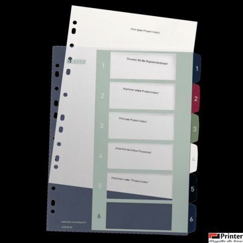 Przekładki plast. do nadruku tekstu na kartę, Leitz Style, 1-6 12360000 (X) Przekładki plast. do nadruku tekstu na kartę, Leitz Style, 1-6 12360000 (X)