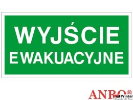 Tabliczka Wyjście Ewakuacyjne 200x400 Z-2e PT ANRO