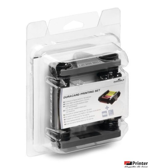 Taśma barwiąca kolorowa i 100 standardowych kart plastikowych DURACARD Printing set 891300 DURABLE Taśma barwiąca kolorowa i 100 standardowych kart plastikowych DURACARD Printing set 891300 DURABLE