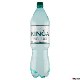 Woda_KINGA PIENIŃSKA 1,5L (6szt.) NATURALNA delikatnie gazowana (zielona)