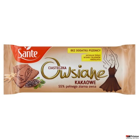Ciasteczka SANTE owsiane kakaowe 150g Ciasteczka SANTE owsiane kakaowe 150g