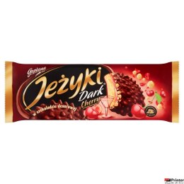 Ciastka JEŻYKI Dark Cherry 140g w czekoladzie deserowej