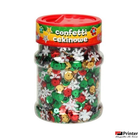 Confetti cekinowe kółka - mix świąteczny 100g ASTRA, 335116004 Confetti cekinowe kółka - mix świąteczny 100g ASTRA, 335116004