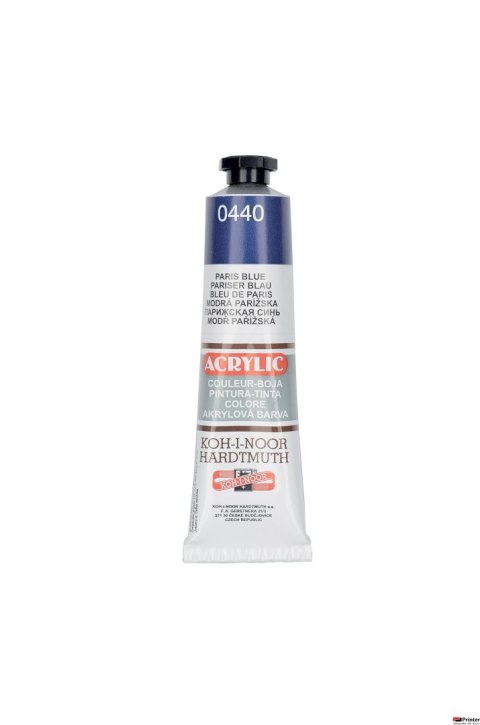Farba akrylowa 162733 (PARIS BLUE) błękit paryski 0440 40ml.KOH-I-NOOR Farba akrylowa 162733 (PARIS BLUE) błękit paryski 0440 40ml.KOH-I-NOOR