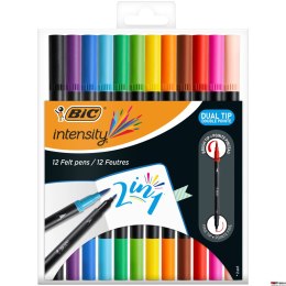 Flamastry dwustronneBIC Intensity Dual Tip Etui 12szt, 989695