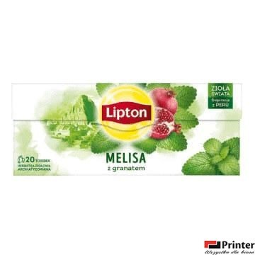 Herbata LIPTON MELISA Z GRANATEM 20t ziołowa Herbata LIPTON MELISA Z GRANATEM 20t ziołowa