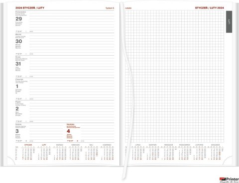Kalendarz Vivella B5 Tygodniowy z notesem 216 B5TNB czarny 2025 WOKÓŁ NAS Kalendarz Vivella B5 Tygodniowy z notesem 216 B5TNB czarny 2025 WOKÓŁ NAS