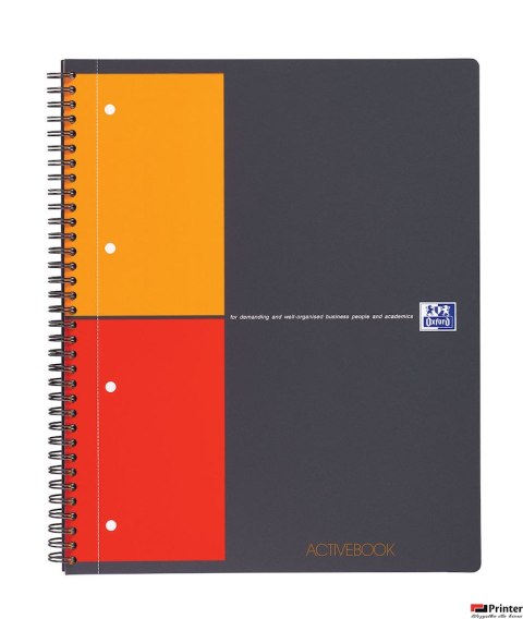 Kołonotatnik A4 80 kartek, kratka / tagi, INTERNATIONAL ACTIVEBOOK, OXFORD, 100104329 Kołonotatnik A4 80 kartek, kratka / tagi, INTERNATIONAL ACTIVEBOOK, OXFORD, 100104329