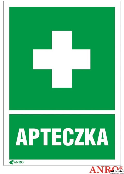 Naklejka APTECZKA PIERWSZEJ POMOCY 100x140 ZZ-8I-1 F ANPRO