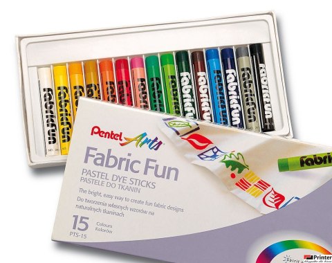 Pastele do tkanin 15 kolorów PTS-15 PENTEL Pastele do tkanin 15 kolorów PTS-15 PENTEL