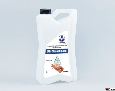 Płyn do dezynfekcji rąk grejpfrutowy 5L ERG CleanSkin PRO alkohol/gliceryna BORYSZEW (nakrętka) Płyn do dezynfekcji rąk grejpfrutowy 5L ERG CleanSkin PRO alkohol/gliceryna BORYSZEW (nakrętka)