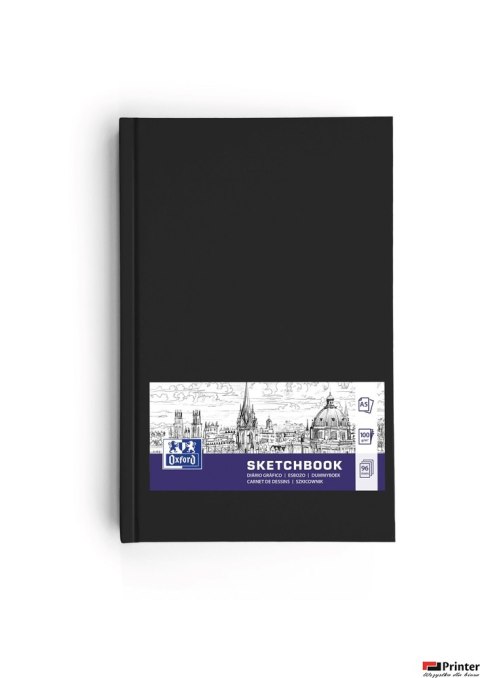 Szkicownik SKETCHBOOK szyty A5 96k 100g czarny 400152622 OXFORD