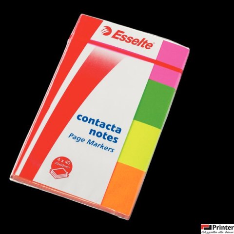 Zakładki samoprzlepne ESSELTE neon (4x50 kartek) 20x50mm 4 kolory 83019 Zakładki samoprzlepne ESSELTE neon (4x50 kartek) 20x50mm 4 kolory 83019