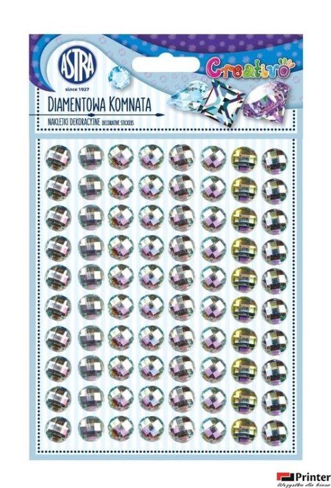Diamentowa komnata - naklejki dekoracyjne srebrne ASTRA, 335118009 Diamentowa komnata - naklejki dekoracyjne srebrne ASTRA, 335118009