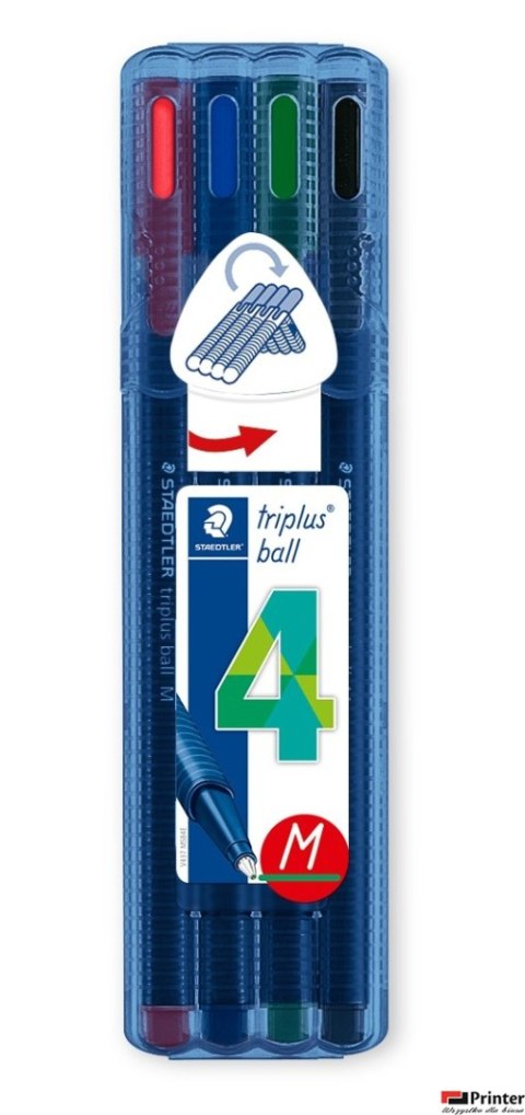 Długopis triplus ball, M, 4 kol. w etui, Staedtler S 437 MSB4 Długopis triplus ball, M, 4 kol. w etui, Staedtler S 437 MSB4