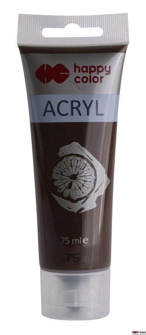 Farba akrylowa 75ml, ciemnobrązowy, Happy Color HA 7370 0075-75 Farba akrylowa 75ml, ciemnobrązowy, Happy Color HA 7370 0075-75
