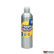 Farba szkolna Astra 250 ml - metaliczna srebrna, 301217034