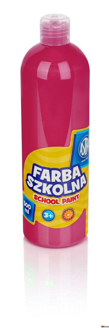 Farba szkolna Astra 500 ml - różowa, 301109003 Farba szkolna Astra 500 ml - różowa, 301109003