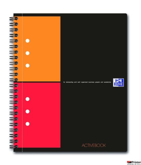 Kołonotatnik A5 80 kartek, kratka / tagi, INTERNATIONAL ACTIVEBOOK, OXFORD, 100102880 Kołonotatnik A5 80 kartek, kratka / tagi, INTERNATIONAL ACTIVEBOOK, OXFORD, 100102880