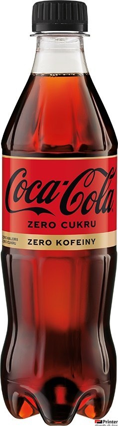 Napój COCA COLA ZERO bez kofeiny 0.5L butelka PET