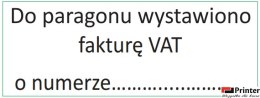 Pieczątka Do paragonu wystawiono fakturę VAT o numerze.... IMPRINT 8912 TRODAT