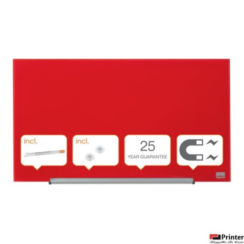 Szklana tablica Nobo Impression Pro 680x380mm, czerwona (X) Szklana tablica Nobo Impression Pro 680x380mm, czerwona (X)