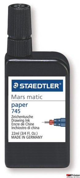 Tusz kreślarski Marsmatic, na papier, czarny, 22 ml, Staedtler S 745 R-9