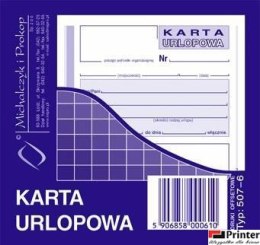 507-6 Karta urlopowa MICHALCZYK&PROKOP 2/3 A6 40 kartek