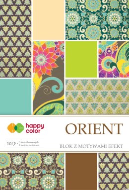 Blok effect ORIENT, 20x29cm, 170-220g/m2, 10 ark, 5 motyw., Happy Color HA 7717 2029-OR