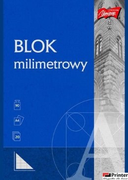 Blok milimetrowy A4 20kartek UNIPAP