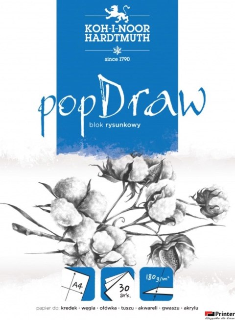 Blok rysunkowy POP DRAW A4 50 arkuszy 150g BLO-RYA4AR (X) Blok rysunkowy POP DRAW A4 50 arkuszy 150g BLO-RYA4AR (X)