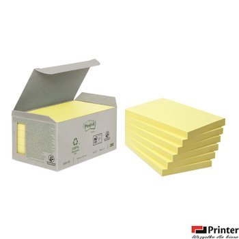Ekologiczne karteczki samoprzylepne Post-it_ z certyfikatem PEFC Recycled, Żółte, 76x76mm, 6 bloczków po 100 karteczek, Ekologiczne karteczki samoprzylepne Post-it_ z certyfikatem PEFC Recycled, Żółte, 76x76mm, 6 bloczków po 100 karteczek,