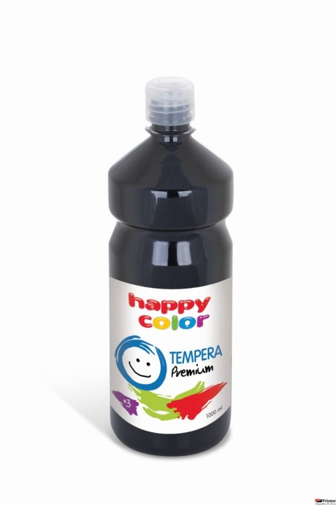 Farba tempera Premium 1000ml, czarny, Happy Color HA 3310 1000-9